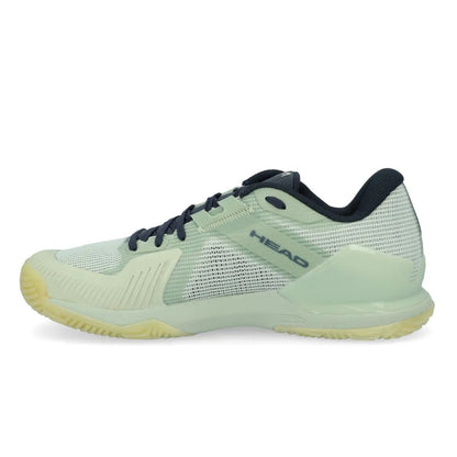 Light green Head padel shoe with black accents on a white background