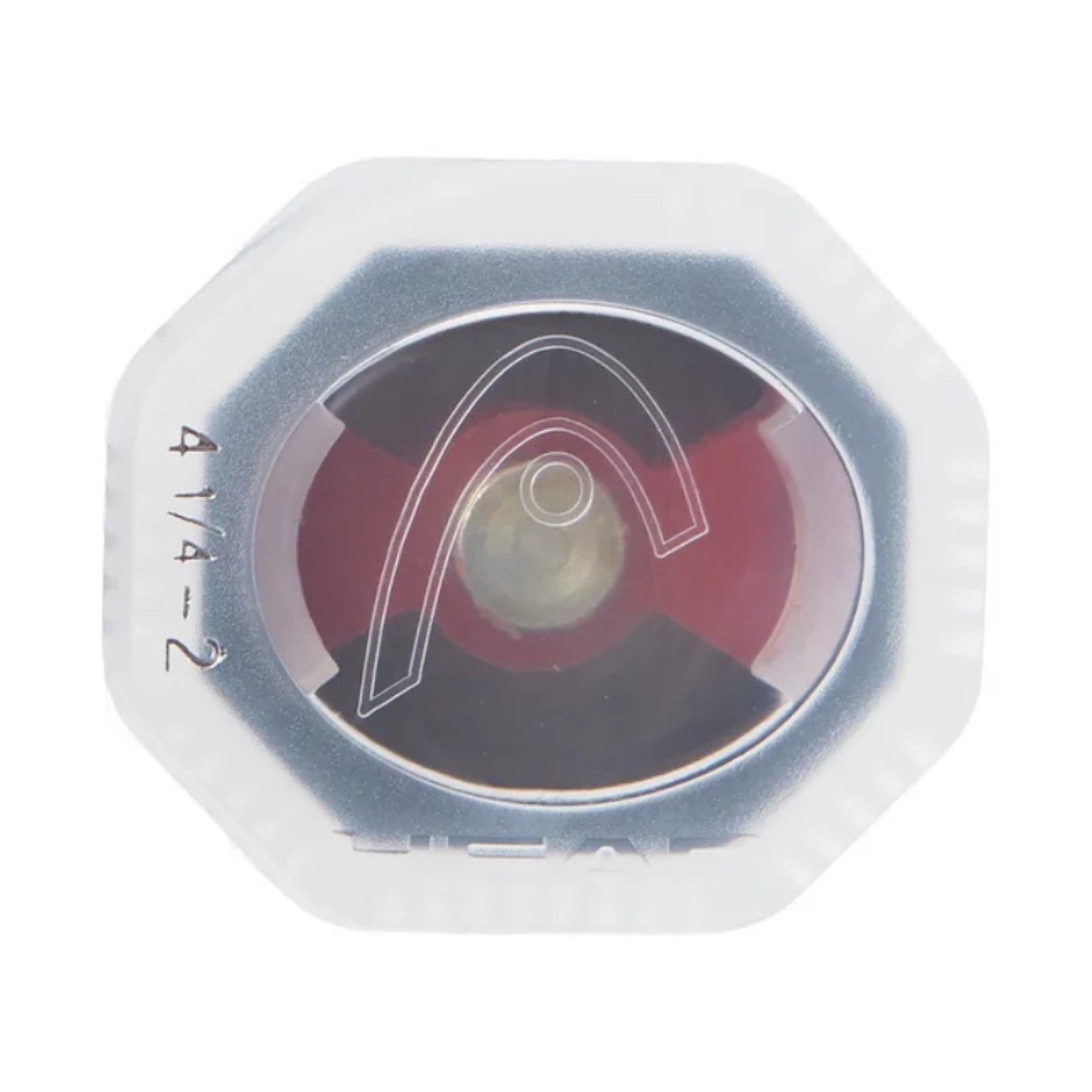 Head clear butt cap on a white background