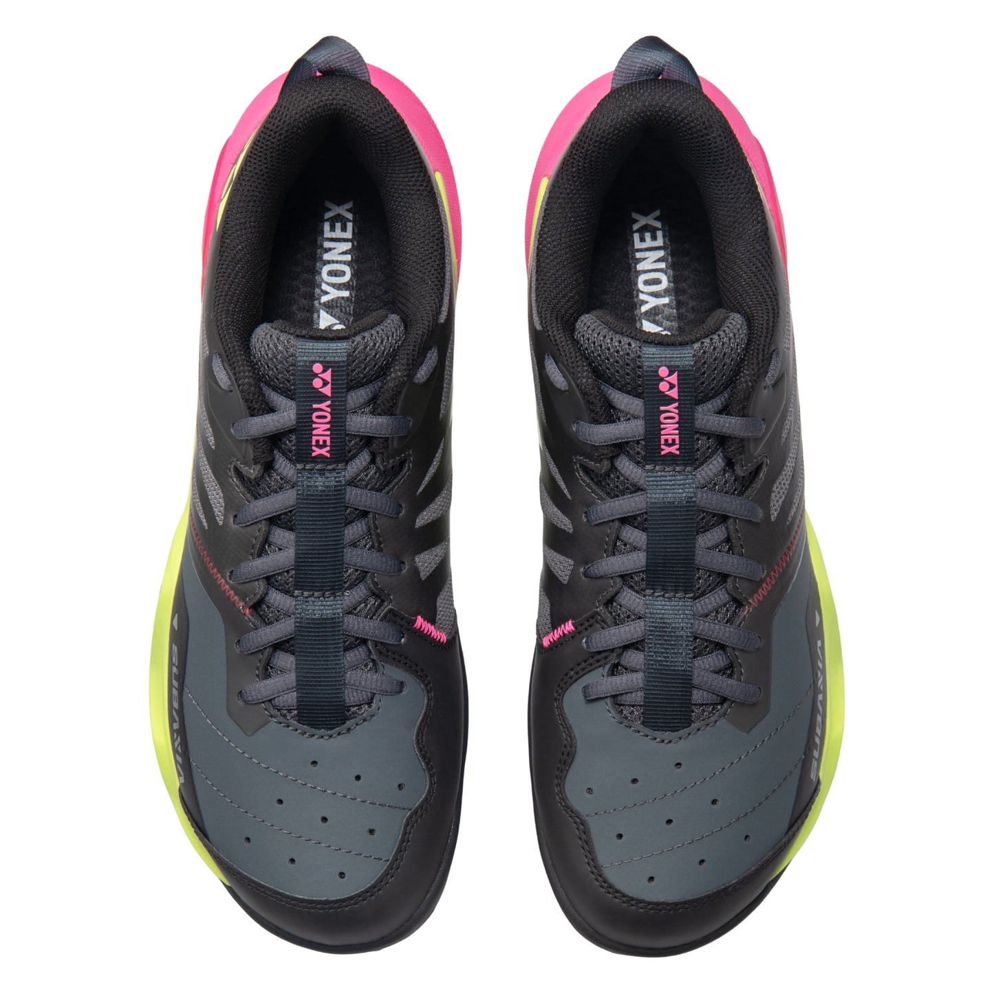 Pair of Yonex shoes on a white background