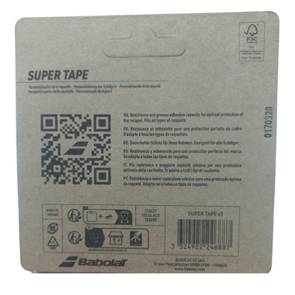 Info of Babolat tape protective packaging on a white background