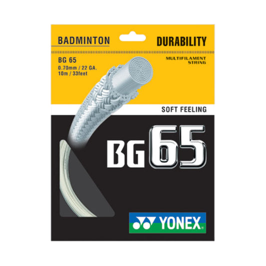 YONEX STRING BMT BG65 22G 0.70MM WHT SET