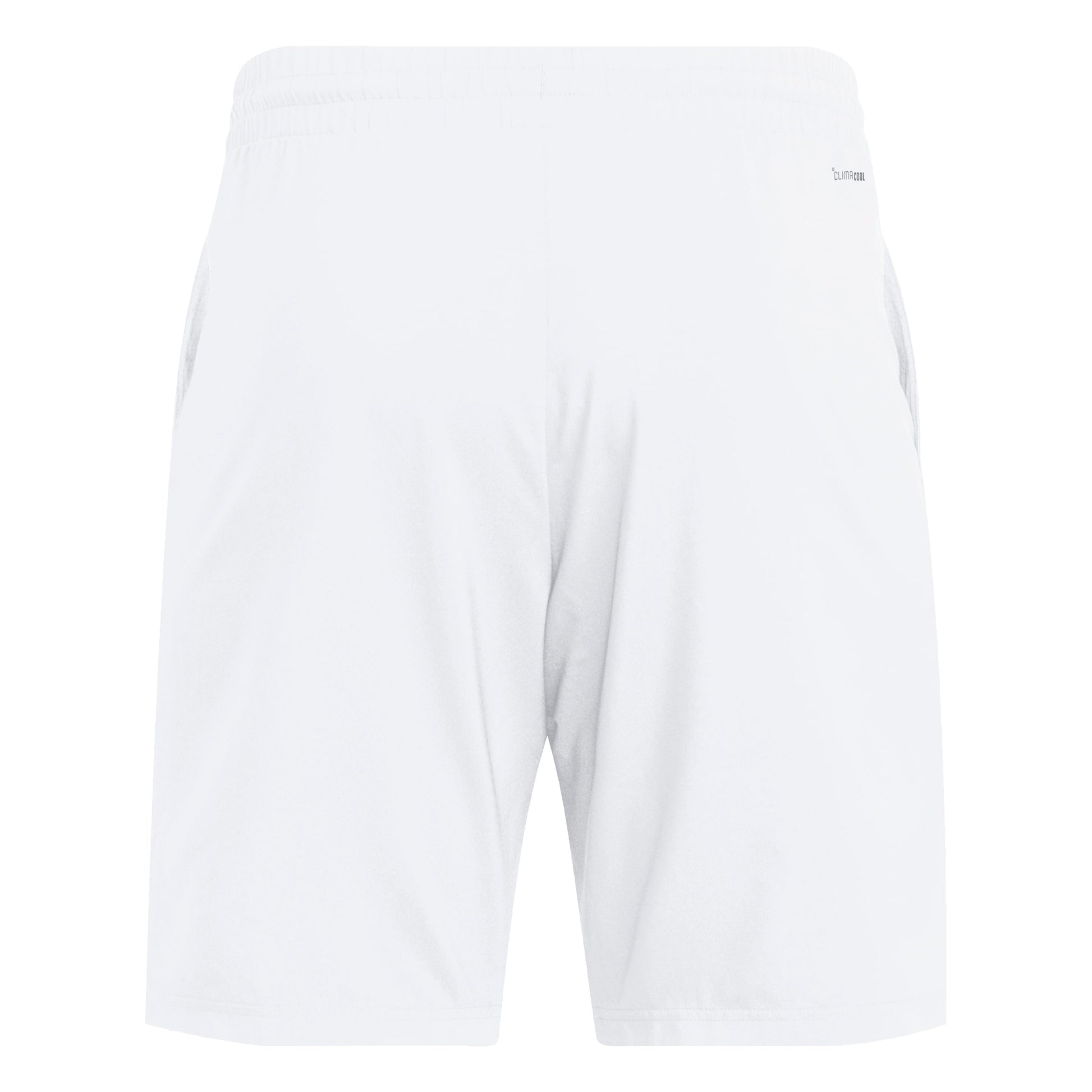 White adidas shorts on a white background