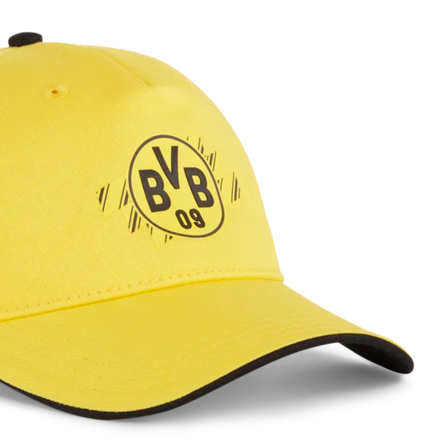 Yellow cap with BVB logo on a white background