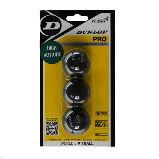DUNLOP BALL SQUASH PRO H/A GRN (3)
