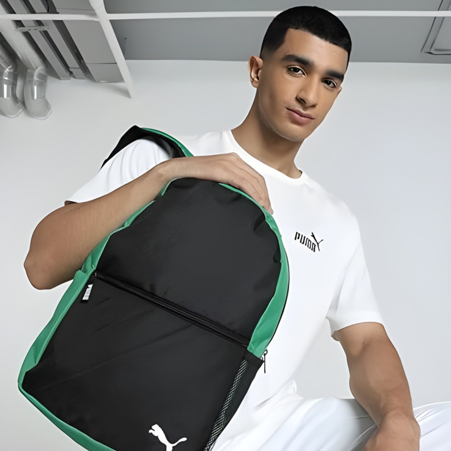 PUMA BAG BACKPACK CORE TEAMGOAL BLACK/GREEN (AW24)