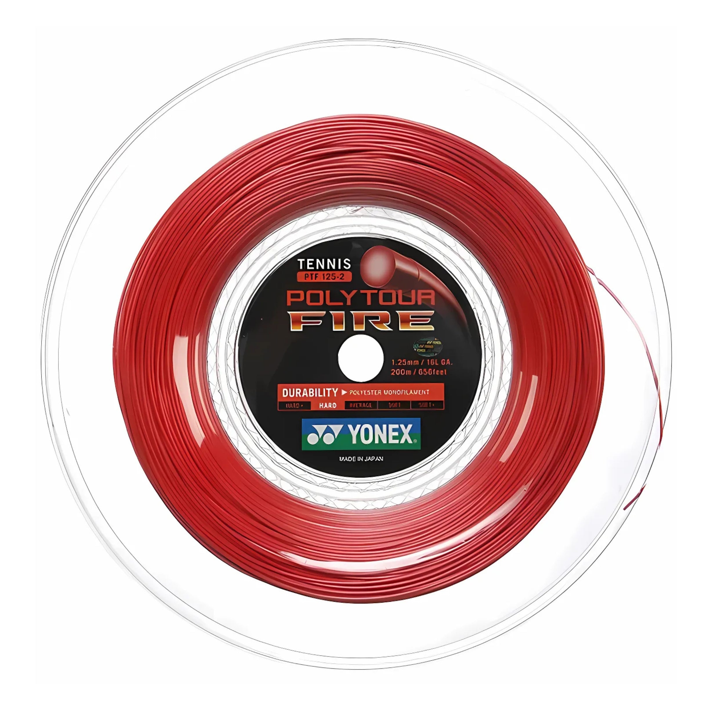 YONEX STRING POLYTOUR FIRE 1.25MM 16G RED REEL – Sports24seven