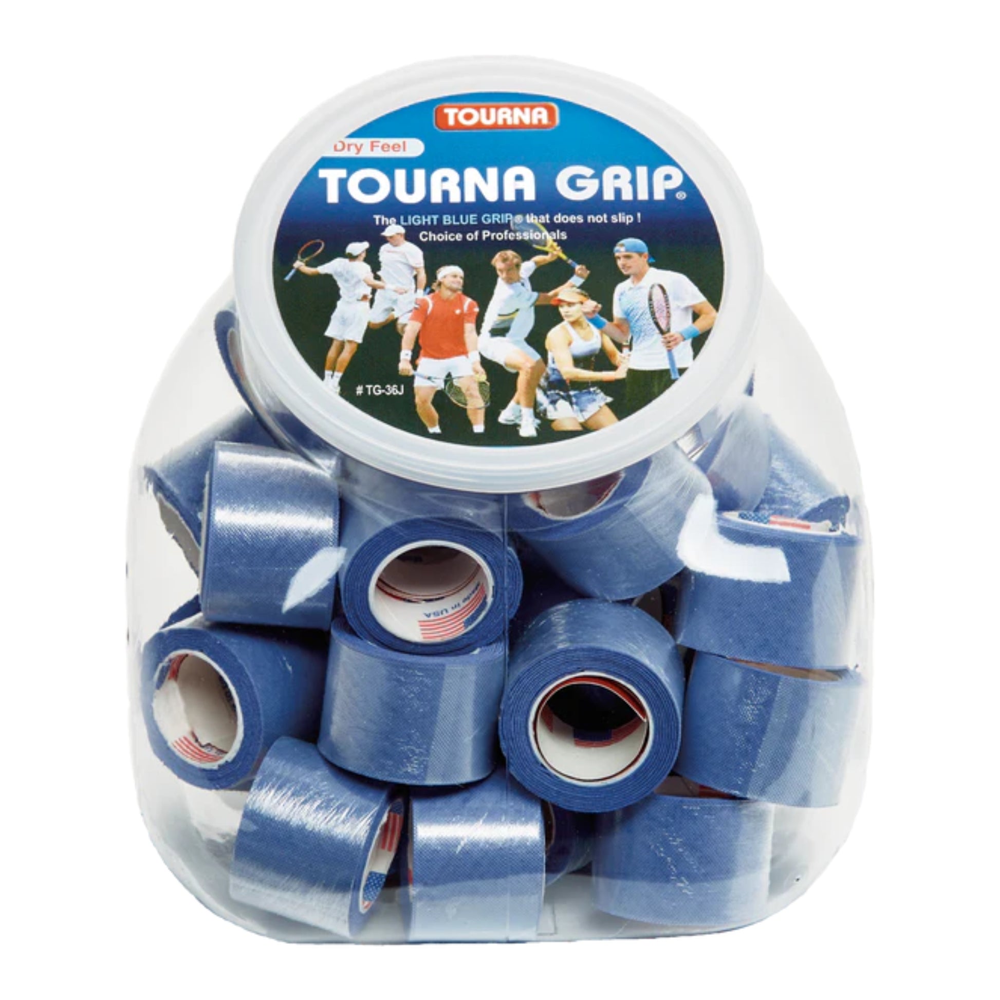 Pack of Tourna Grip tennis tape with visible branding on a white background