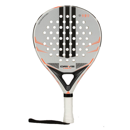 Padel racket with perforated design and visible branding on a white background