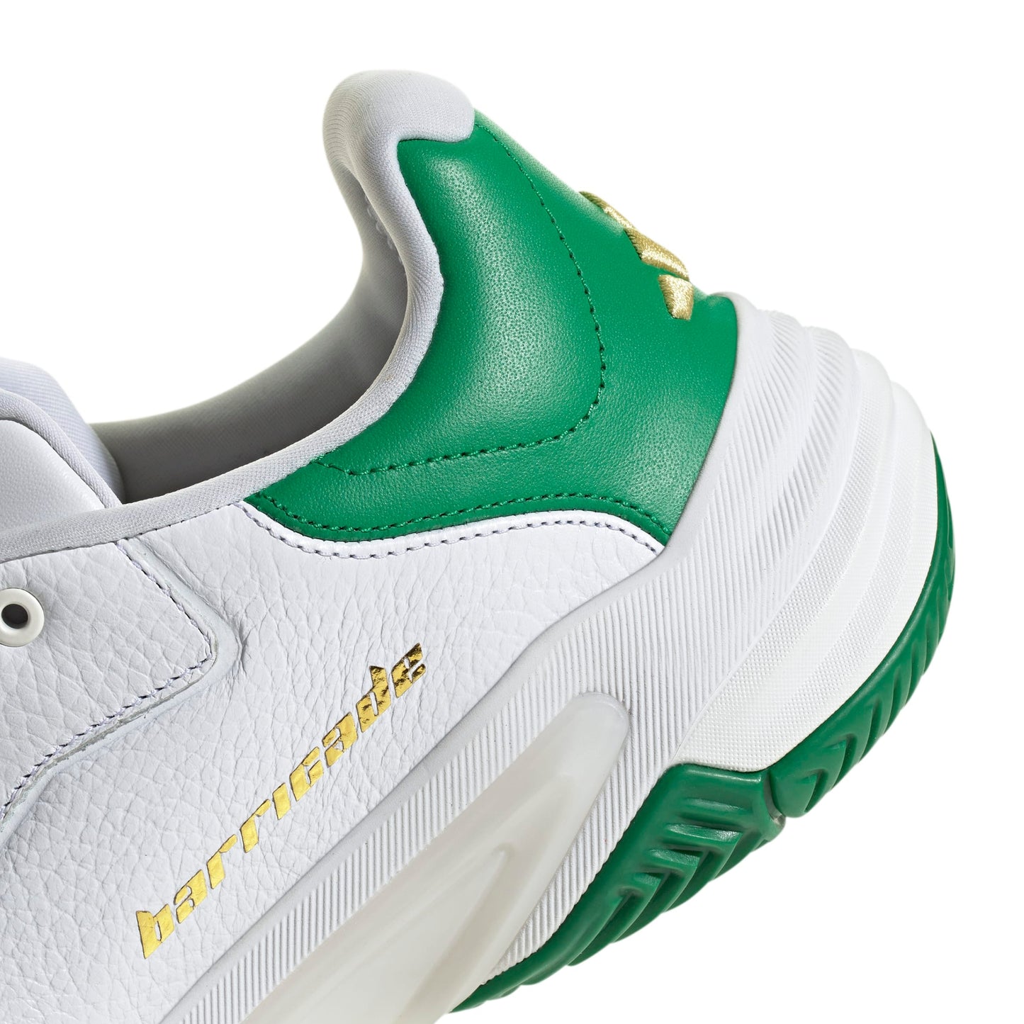 ADIDAS SHOE BARRICADE 13 LEATHER MN METALLIC/WHITE/GREEN (AW25)