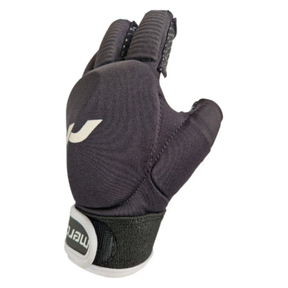 Black glove with a mercian logo on a white background