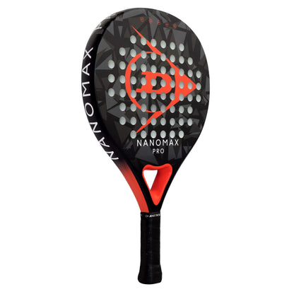 Padel racket with 'Nanomax Pro' branding on a white background