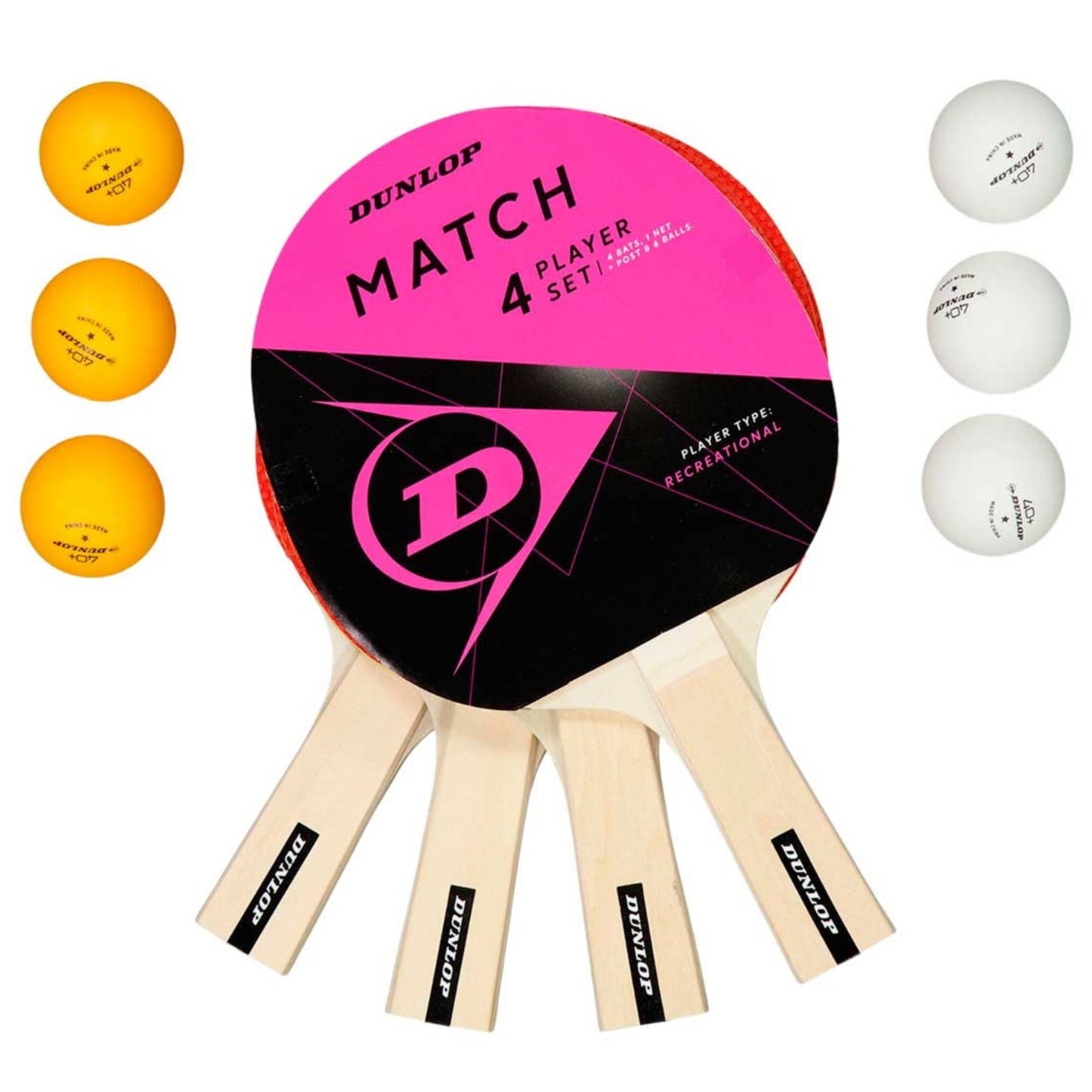 DUNLOP TABLE TENNIS SET MATCH 4 PLAYER