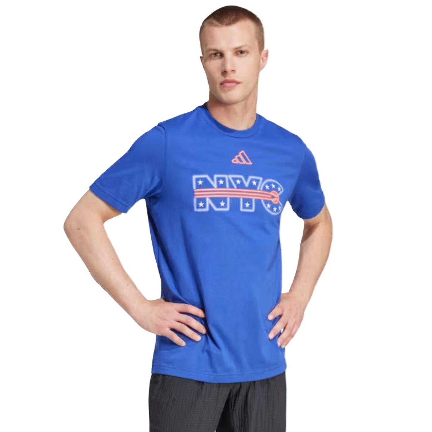 ADIDAS SHIRT TEE NYC GRAPHIC MN LUCID BLUE (AW24)