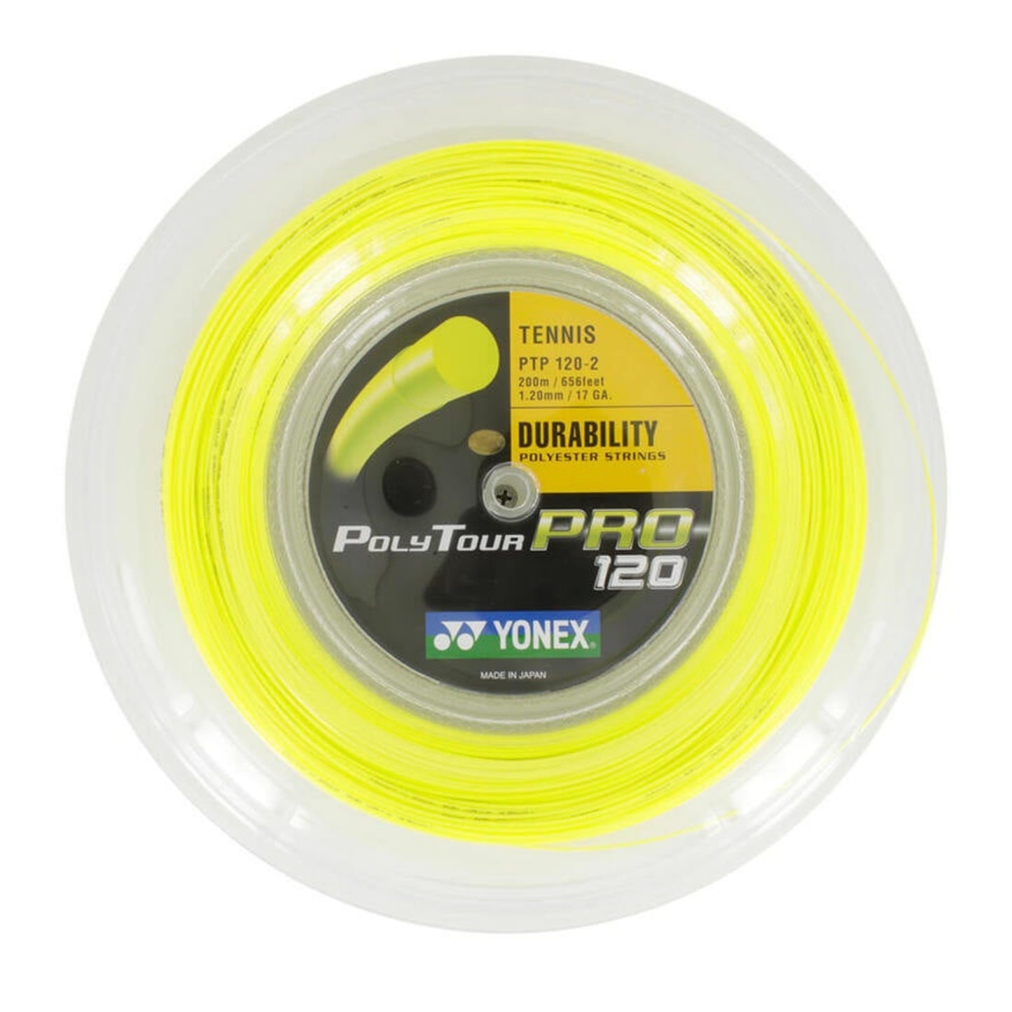 YONEX STRING POLYTOUR PRO 1.20MM 17G YEL REEL