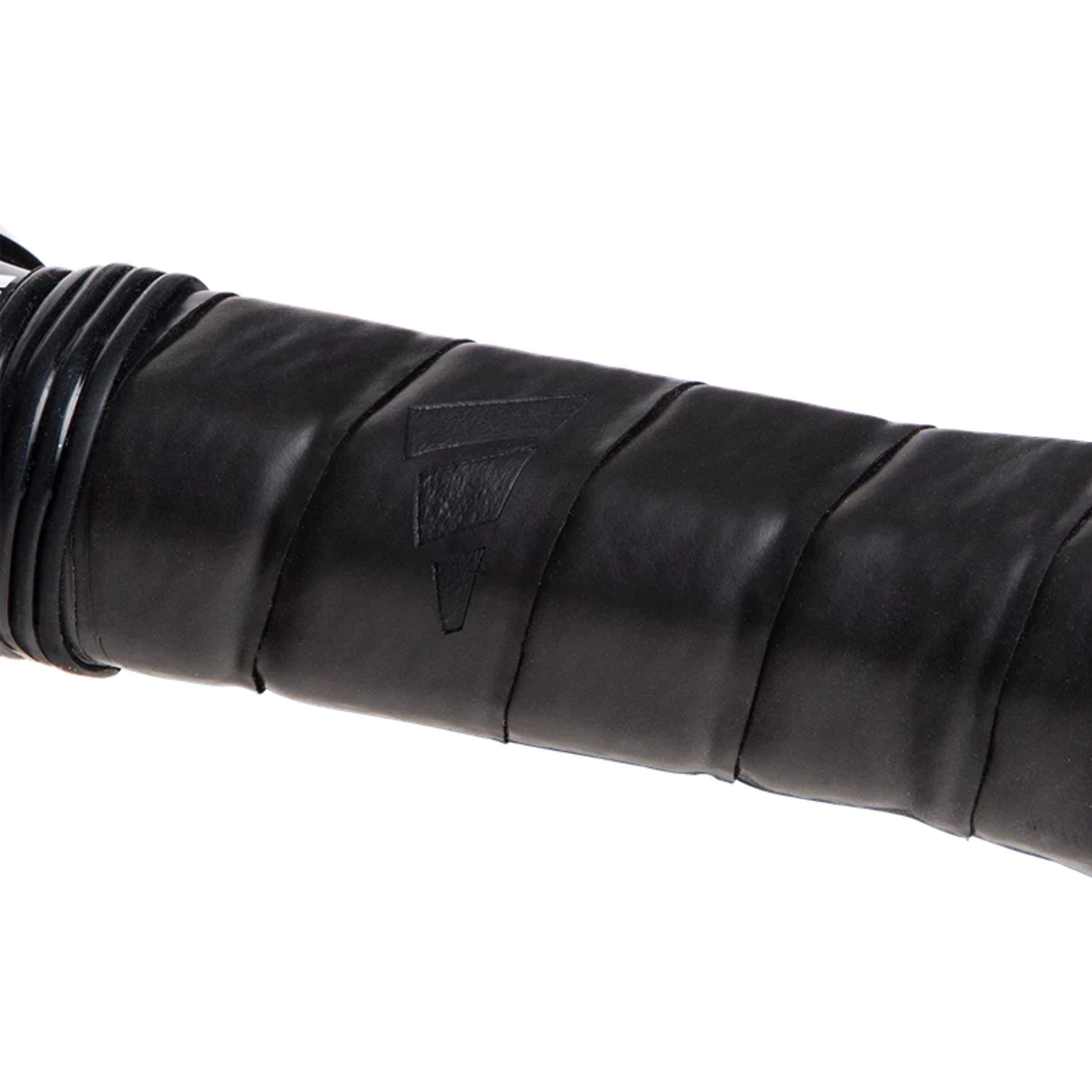 Close-up of a grip replacement handle with a brand logo on a white background