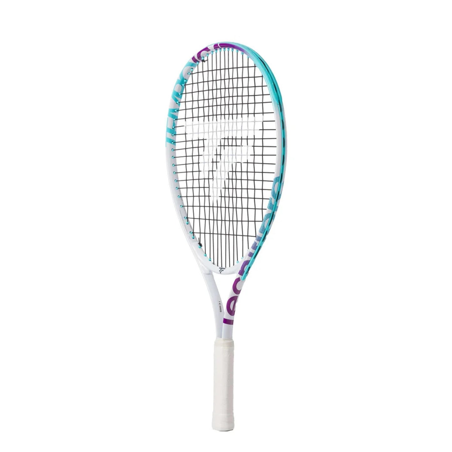 Tennis Tecnifibre racket with a white handle on a white background