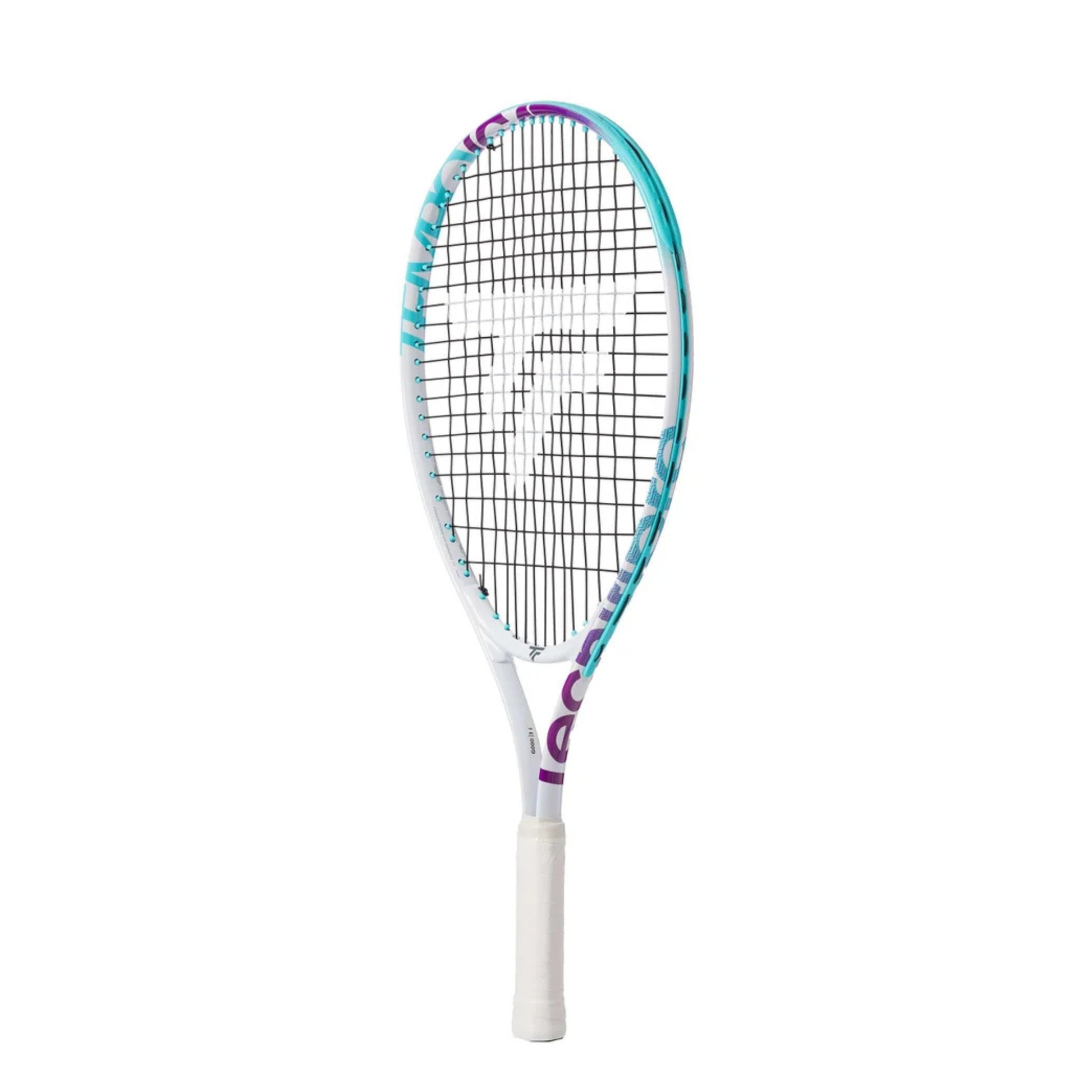 Tennis Tecnifibre racket with a white handle on a white background