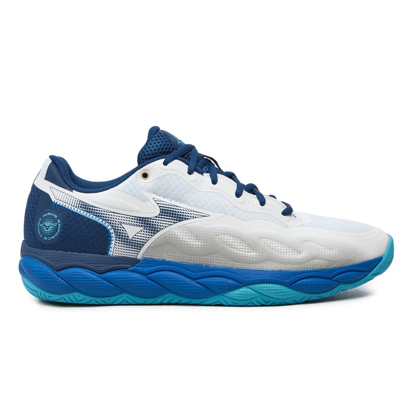 MIZUNO SHOE WAVE ENFORCE COURT WHITE/ESTATE BLUE (AW24)