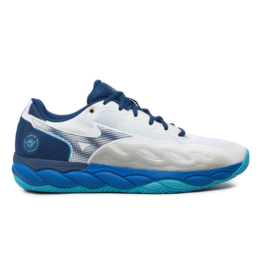MIZUNO SHOE WAVE ENFORCE COURT WHITE/ESTATE BLUE (AW24)