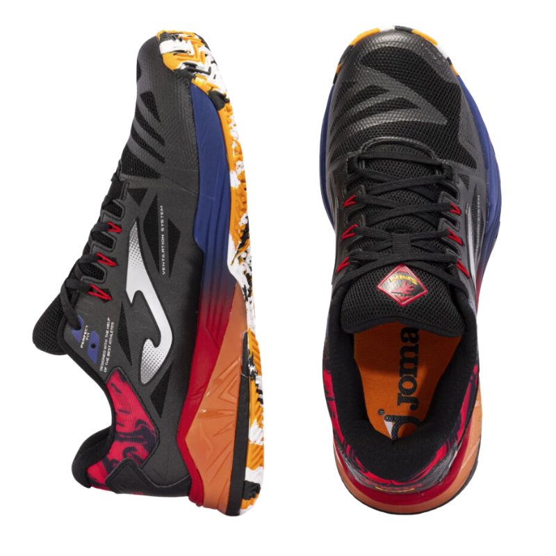 JOMA SHOE PADEL SPIN MN BLACK/RED/ORANGE (AW24)