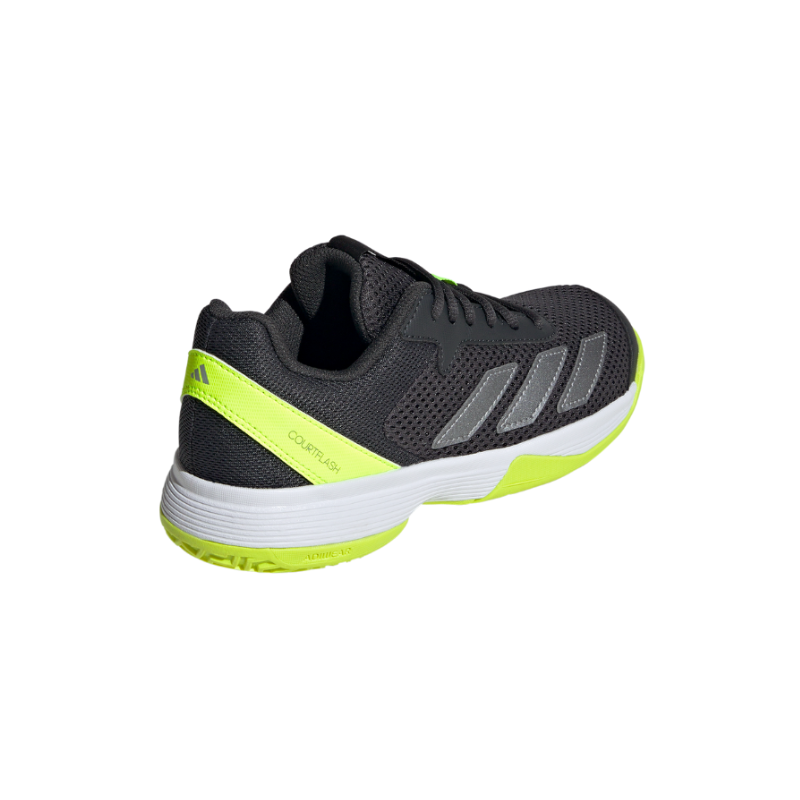 ADIDAS SHOE COURTFLASH KID BLACK/LUCID LEMON (SS25)