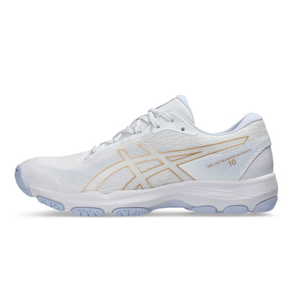 ASICS SHOE G-NETBURNER ACADEMY 10 WN WHITE/CHAMPAGNE (AW25)