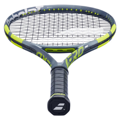 Tennis racket with Babolat branding on a white background
