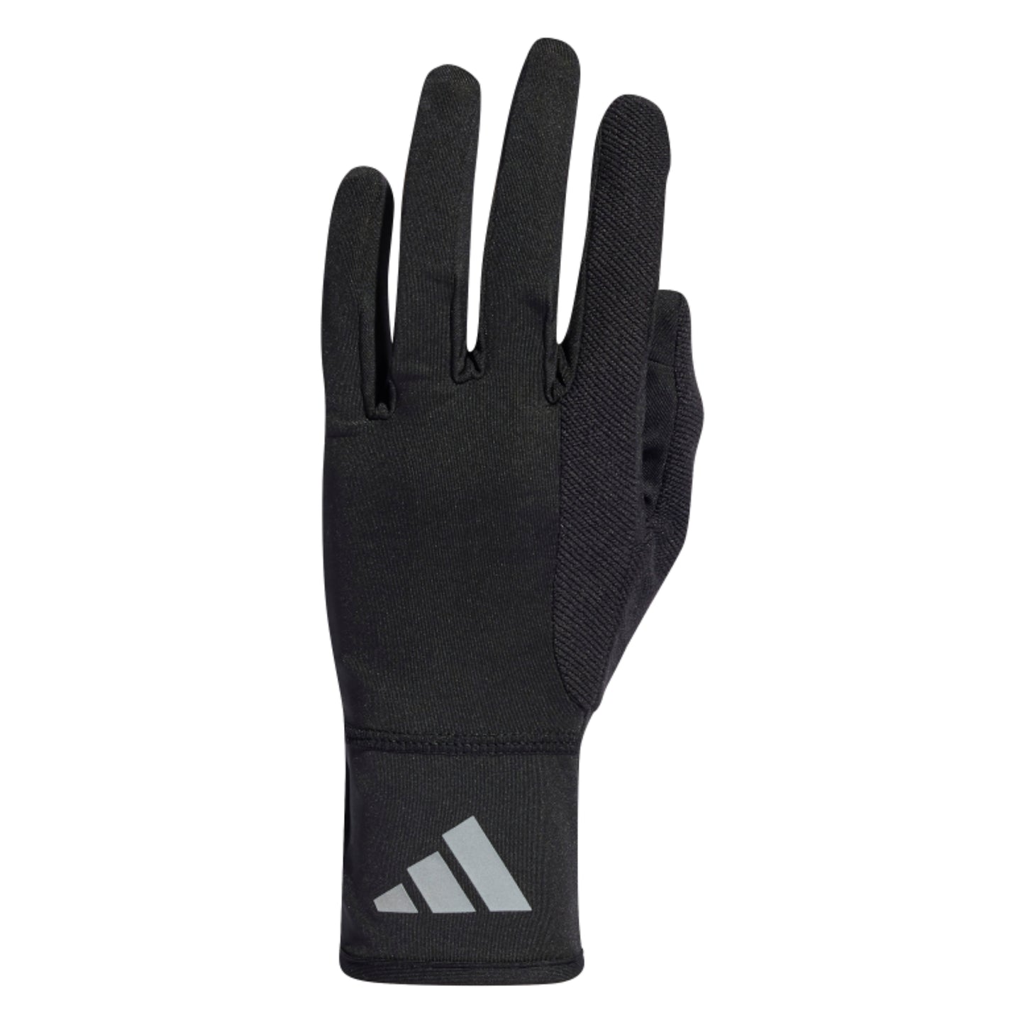 Black glove with Adidas logo on a white background