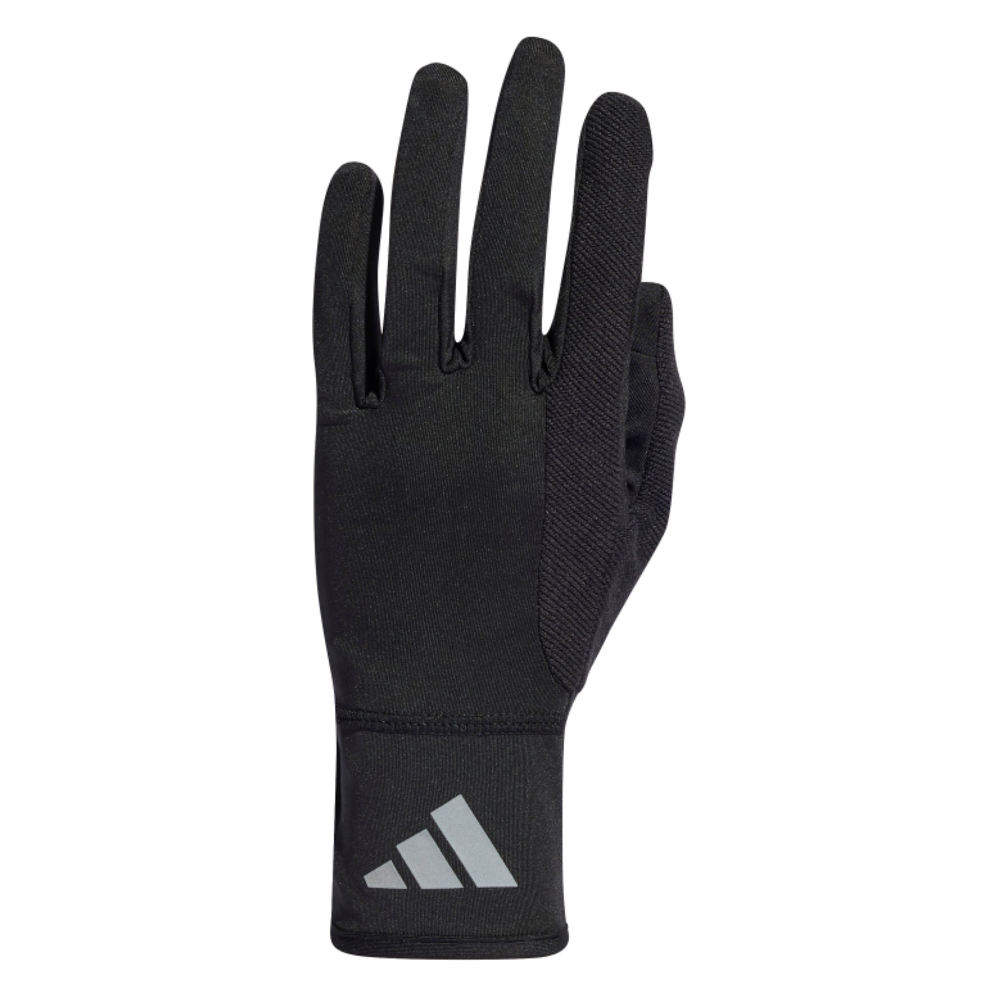 Black glove with Adidas logo on a white background