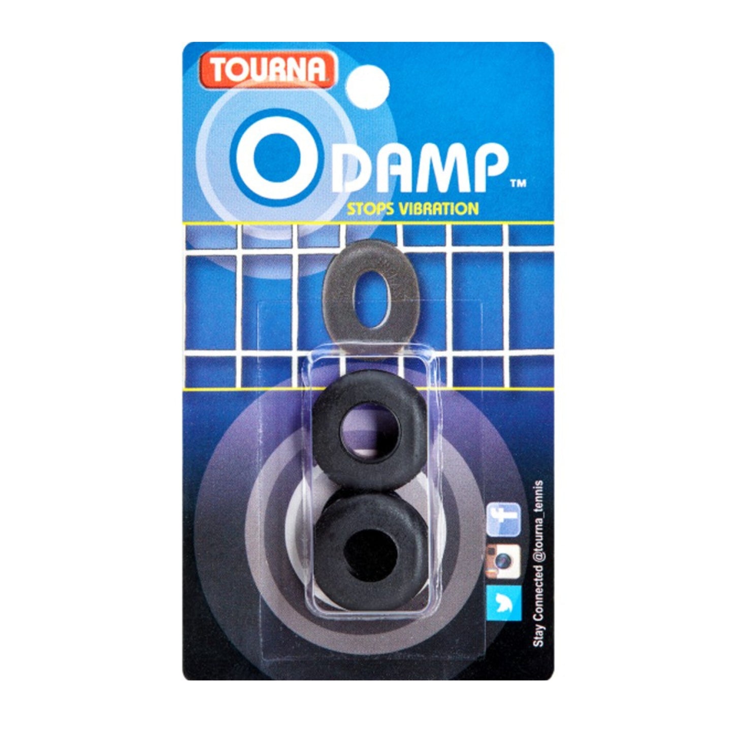 Packaged Touana O-Damp vibration dampener on a white background