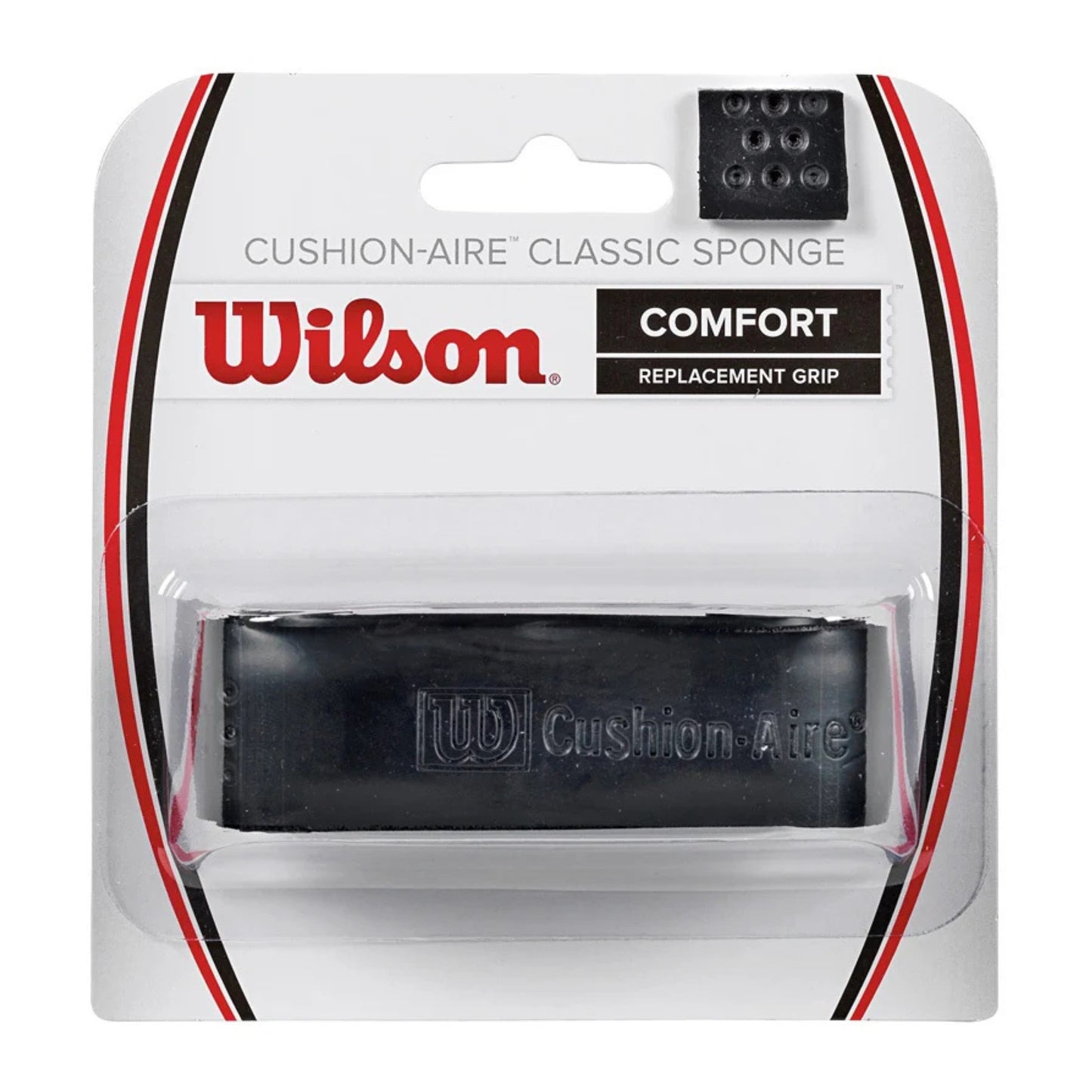 Wilson Cushion-Aire Classic Sponge replacement grip in packaging on a white background