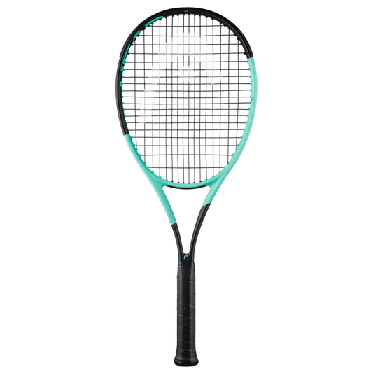 Head Tennis racket with black and teal design on a white background