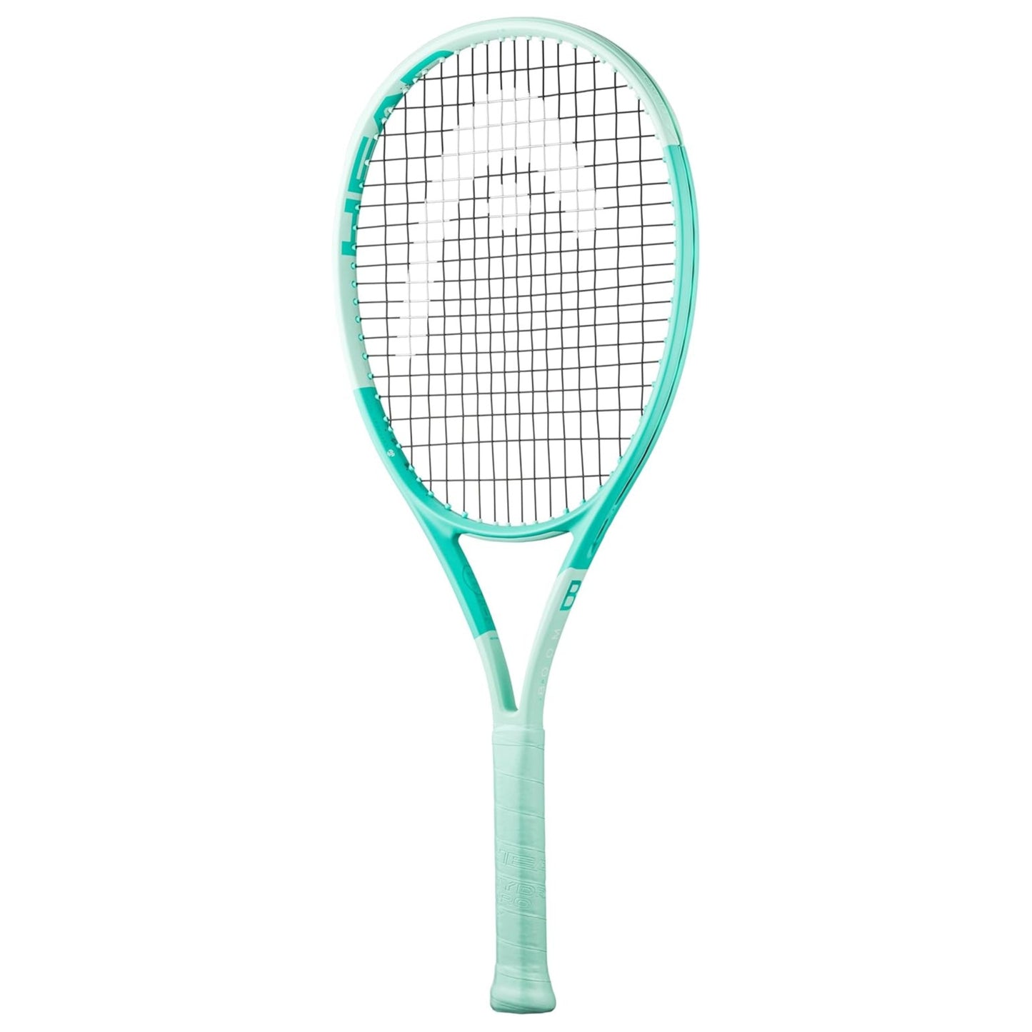 Head Tennis racket with a mint design on a white background
