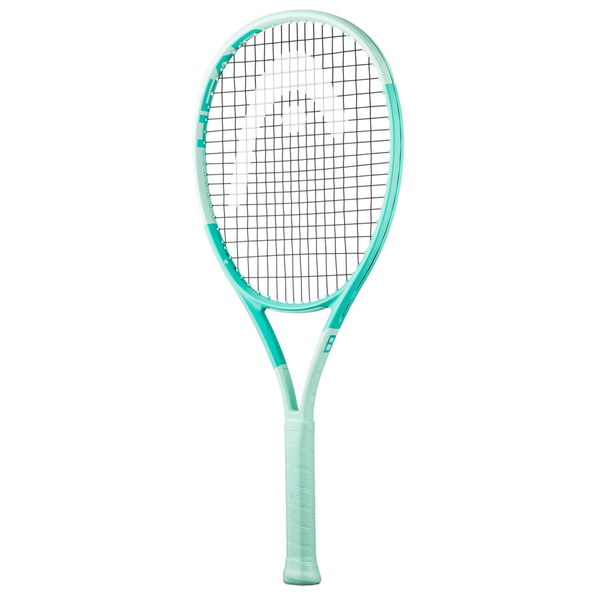 Head Tennis racket with a mint design on a white background