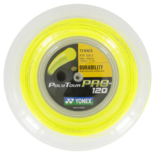 YONEX STRING POLYTOUR PRO 1.20MM 17G YEL REEL