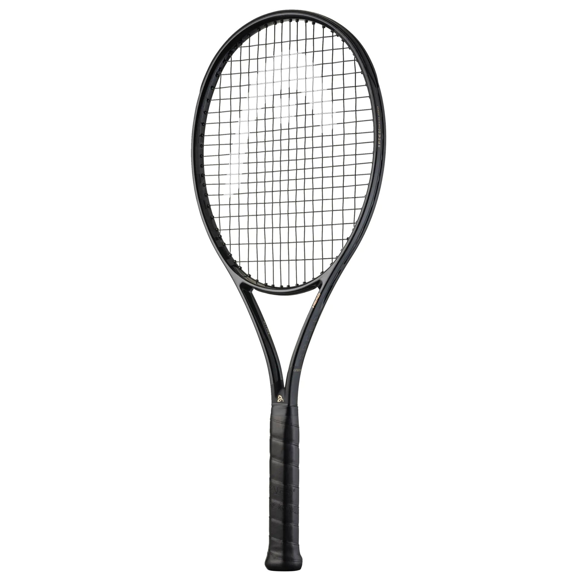 Black Head tennis racket on a white background