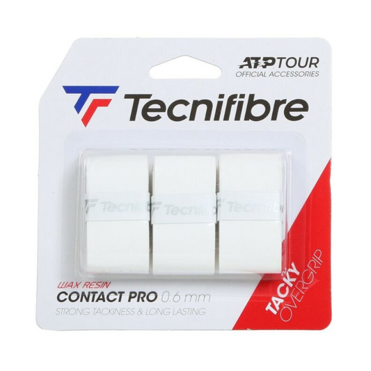TECNIFIBRE GRIP OVERGRIP PRO CONTACT 0.6MM WHT (3)