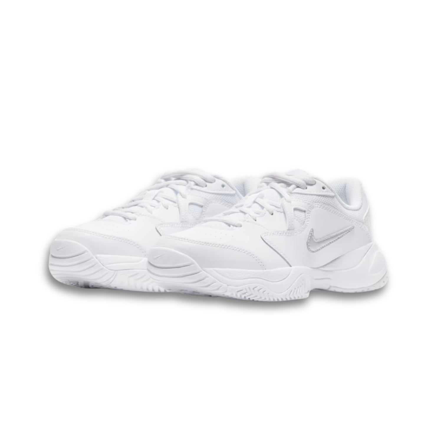 NIKE SHOE COURT LITE 2 KID WHITE/METALLIC SILVER (SS26)