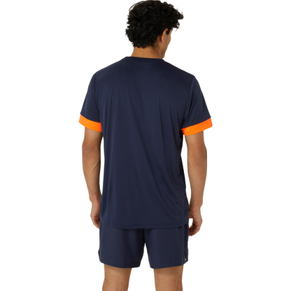 ASICS SHIRT TEE COURT SS MN MIDNIGHT/ORANGE (AW24)