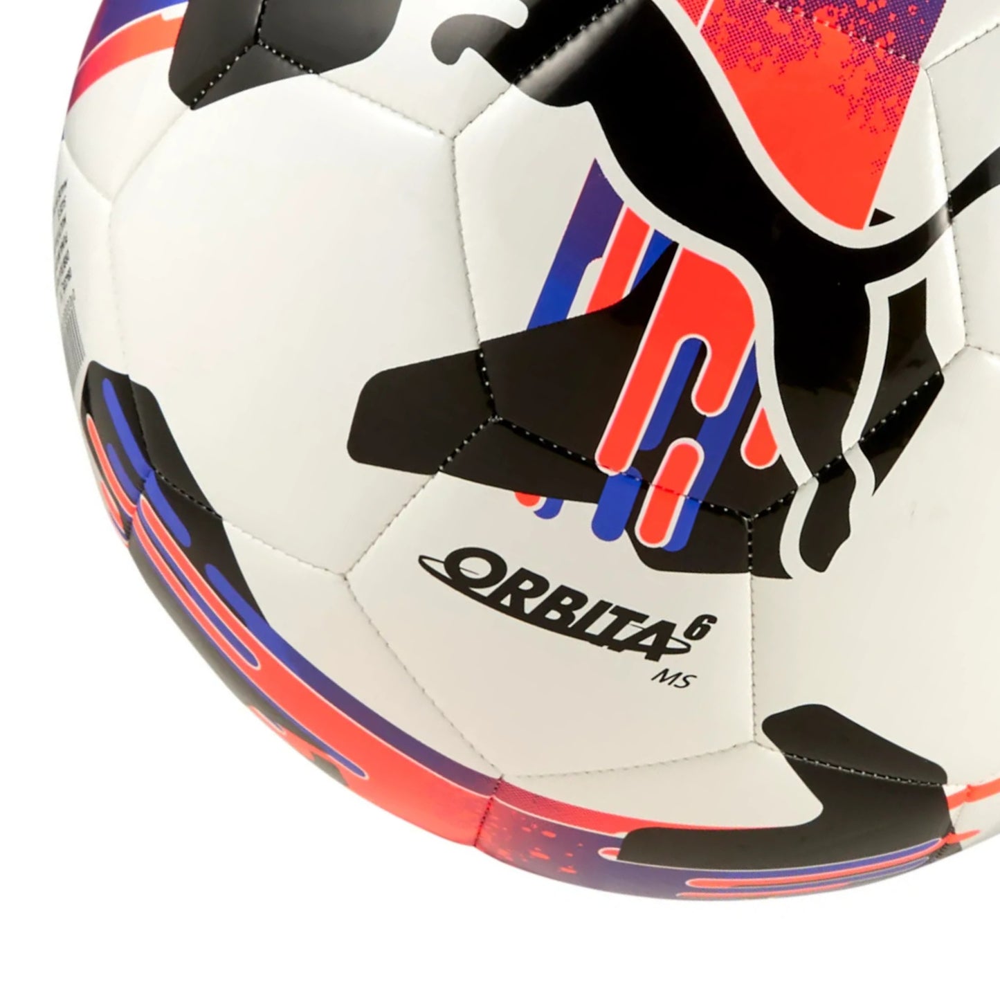 Colorful soccer ball with 'Orbita' branding on a white background