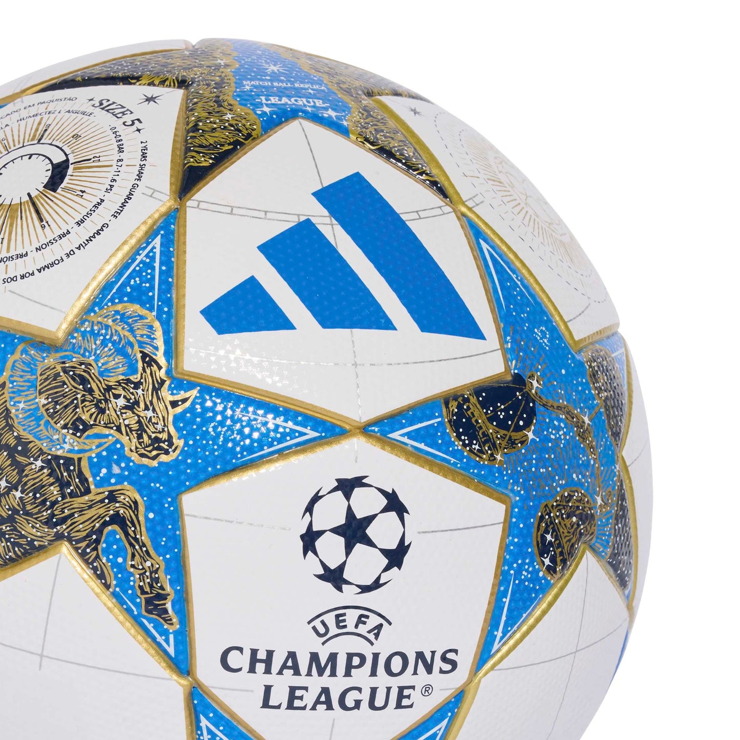 ADIDAS BALL SOCCER UCL LEAGUE STAGE WHITE/BLUE/GOLD (AW25) 05