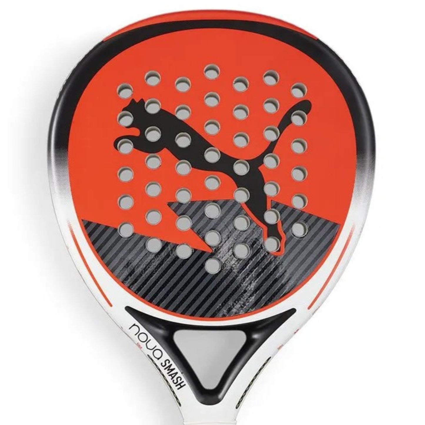 Padel racket with Puma logo on a white background