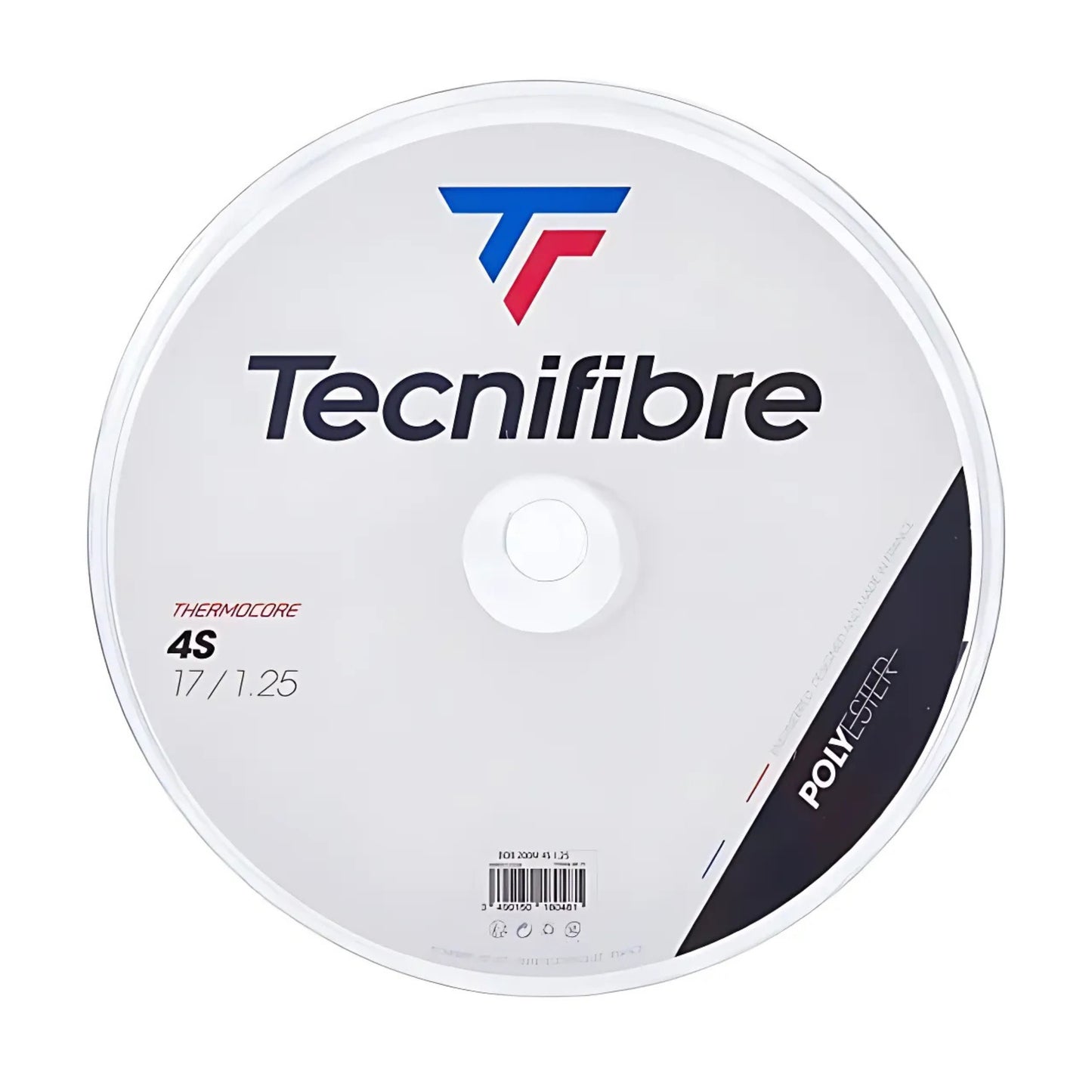 TECNIFIBRE STRING BLACK CODE 4S SQUARE 1.25MM 17G BLK REEL