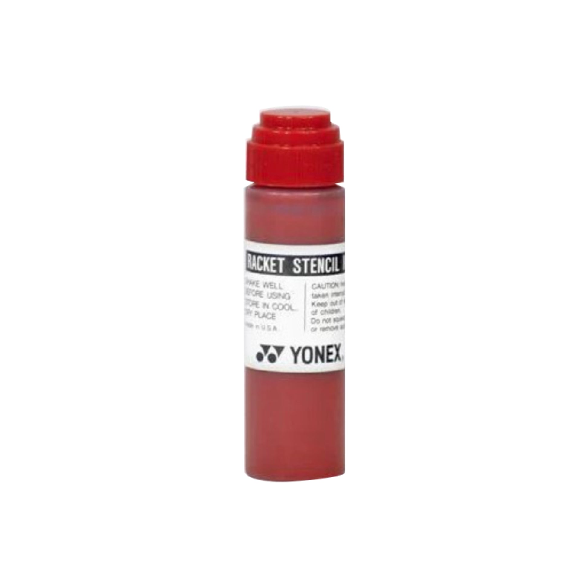 Red ink bottle with Yonex label on a white background
