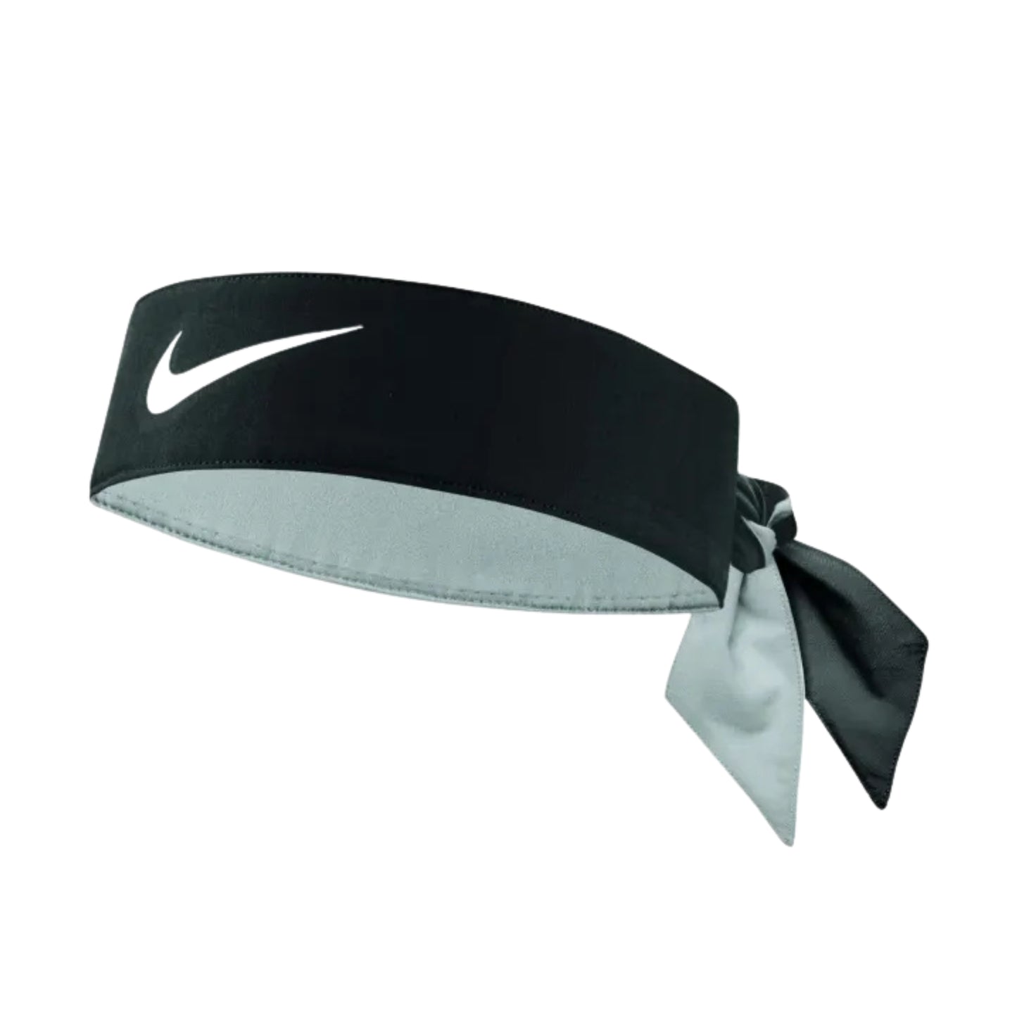 Black and gray headband with Nike logo on a white background