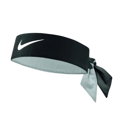 Black and gray headband with Nike logo on a white background