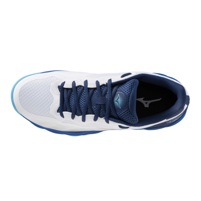MIZUNO SHOE WAVE ENFORCE COURT WHITE/ESTATE BLUE (AW24)