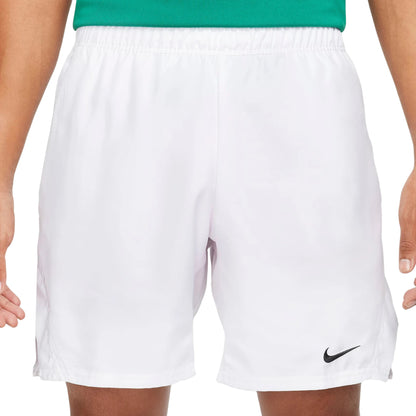 White shorts with a Nike logo on a white background