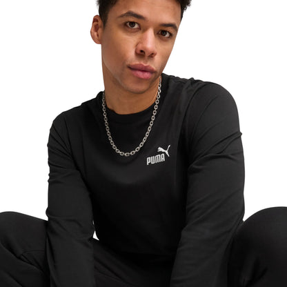PUMA TEE LONG SLEEVE ESSENTIAL MN BLACK (AW25)
