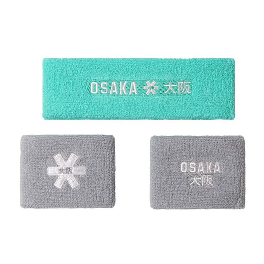 OSAKA HOCKEY SWEATBAND SET AQUATIC AWE/SIMPLE GREY